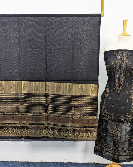 Fancy Embroidered Lawn with Banarasi Work Dupatta 3PC Unstitched