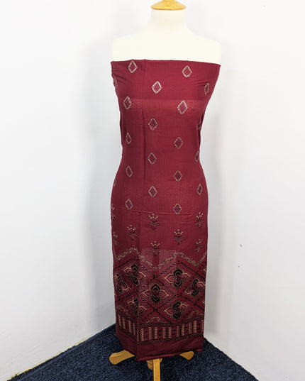 Fancy Embroidered Lawn Full Jaal Work With Banarasi Dupatta