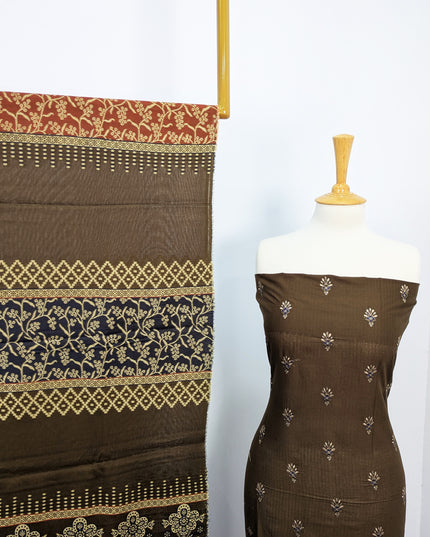 Fancy Embroidered Lawn Full Jaal Work With Banarasi Dupatta