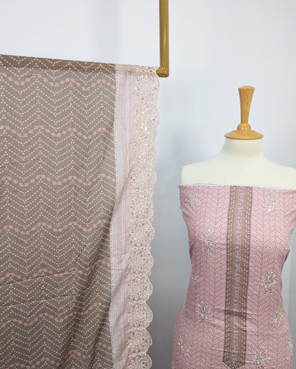 Fancy Printed Lawn With Embroidered + Chikankari CutWork