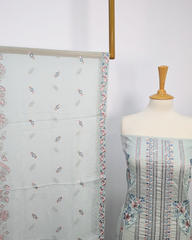 Fancy Embroidered Lawn with Chikankari work