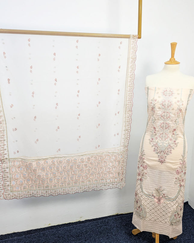 Fancy Embroidered Lawn with Chikankari work