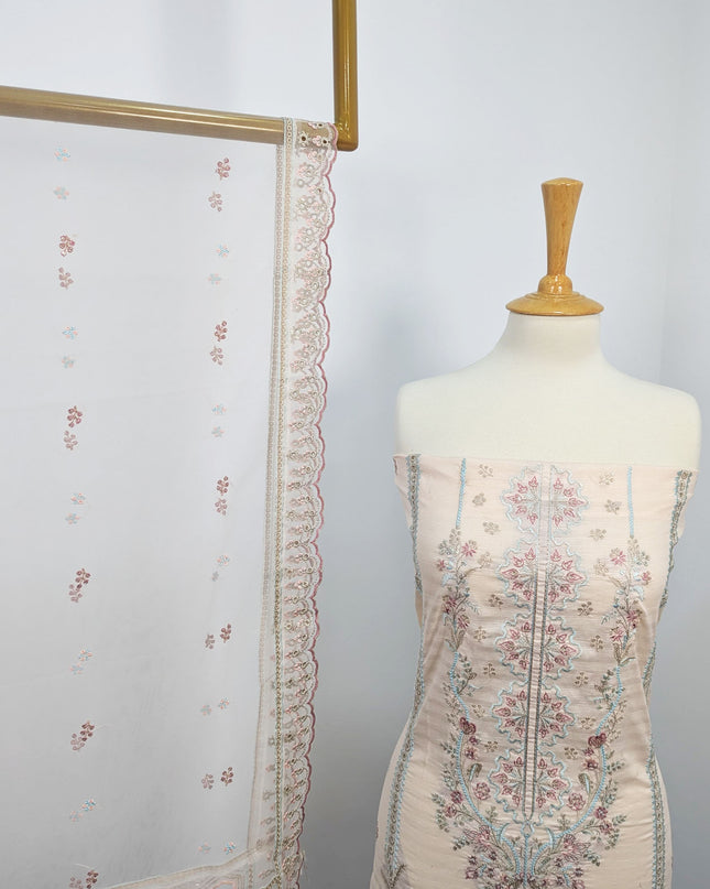 Fancy Embroidered Lawn with Chikankari work