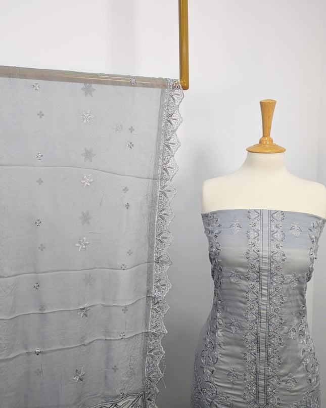 Fancy Embroidered Lawn with Chikankari work