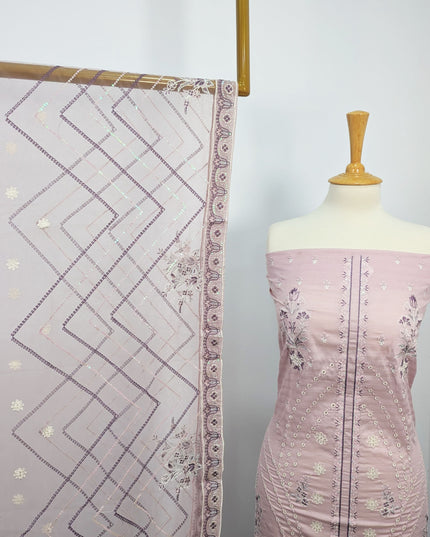 Fancy Embroidered Lawn with Chikankari work