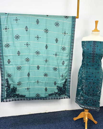 Fancy Printed + Embroidered Work Lawn