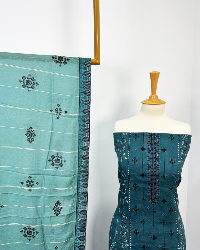 Fancy Printed + Embroidered Work Lawn