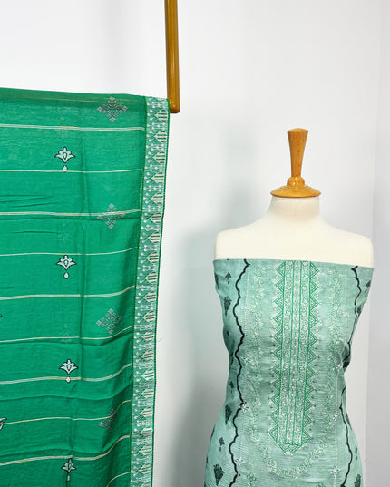 Fancy Printed + Embroidered Work Lawn