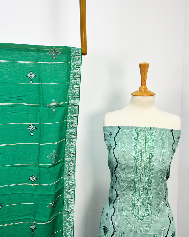 Fancy Printed + Embroidered Work Lawn