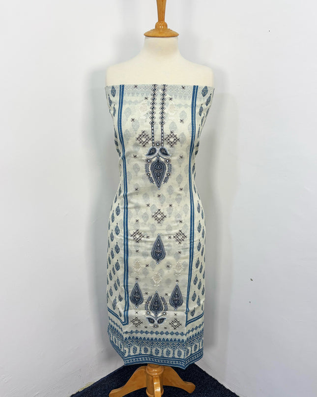 Fancy Printed + Embroidered Work Lawn