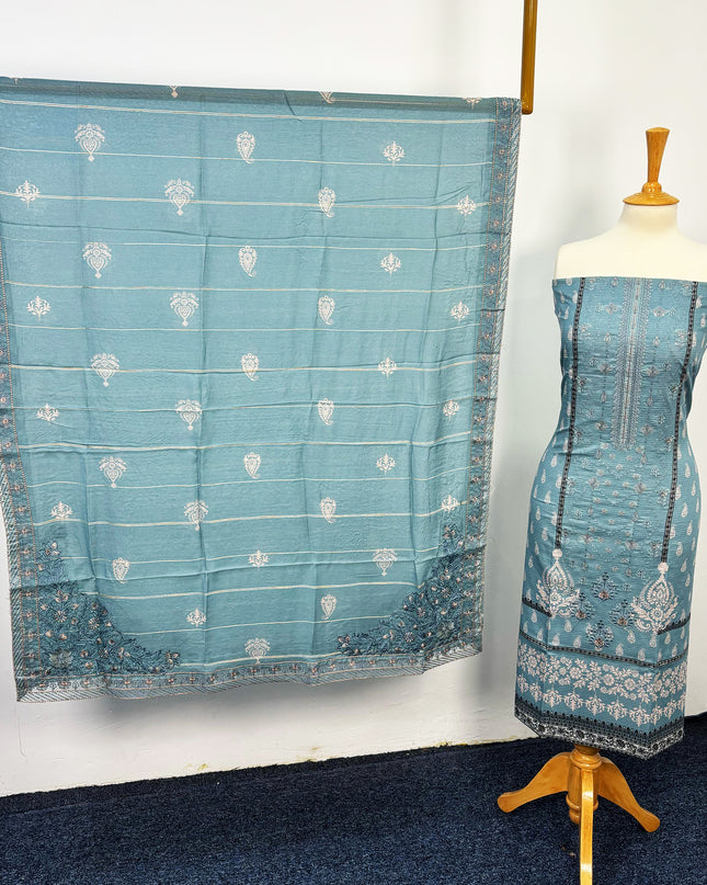 Fancy Printed + Embroidered Work Lawn