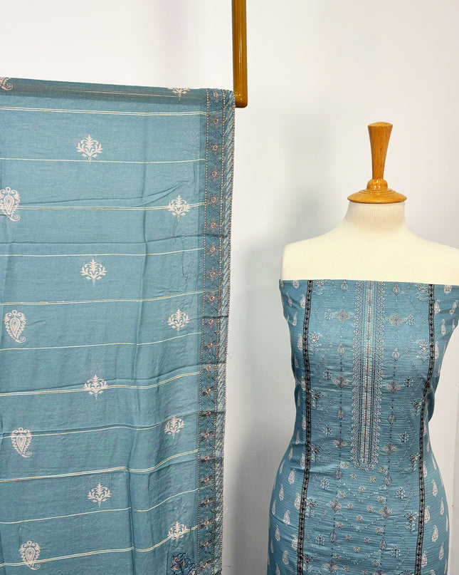 Fancy Printed + Embroidered Work Lawn