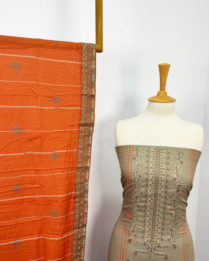 Fancy Printed + Embroidered Work Lawn