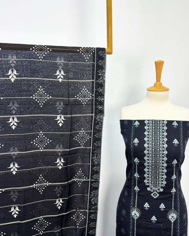 Fancy Printed + Embroidered Work Lawn