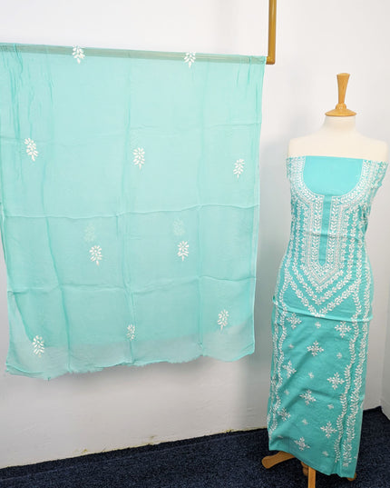 Handmade Pakka Tanka Embroidered Lawn 3pc Unstitched