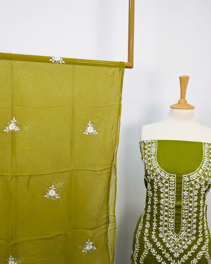 Handmade Pakka Tanka Embroidered Lawn 3pc Unstitched