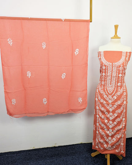 Handmade Pakka Tanka Embroidered Lawn 3pc Unstitched