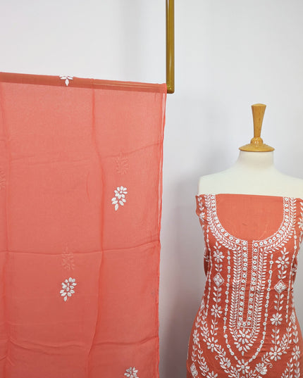 Handmade Pakka Tanka Embroidered Lawn 3pc Unstitched