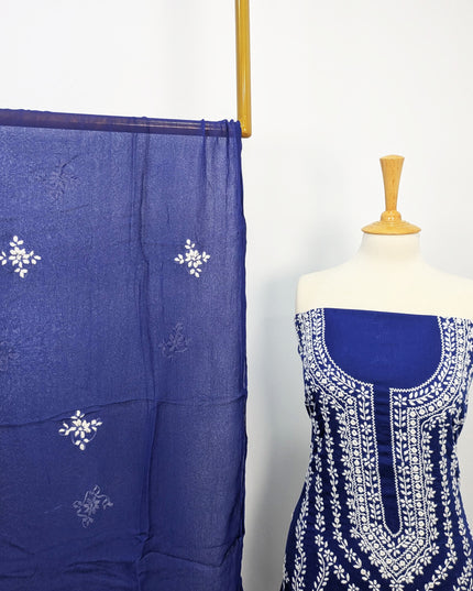 Handmade Pakka Tanka Embroidered Lawn 3pc Unstitched