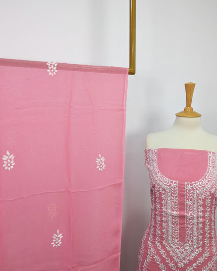 Handmade Pakka Tanka Embroidered Lawn 3pc Unstitched