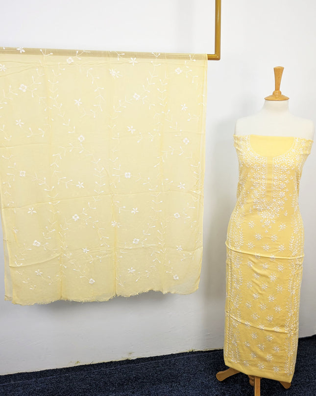 Handmade Pakka Tanka Embroidered Lawn 3pc Unstitched