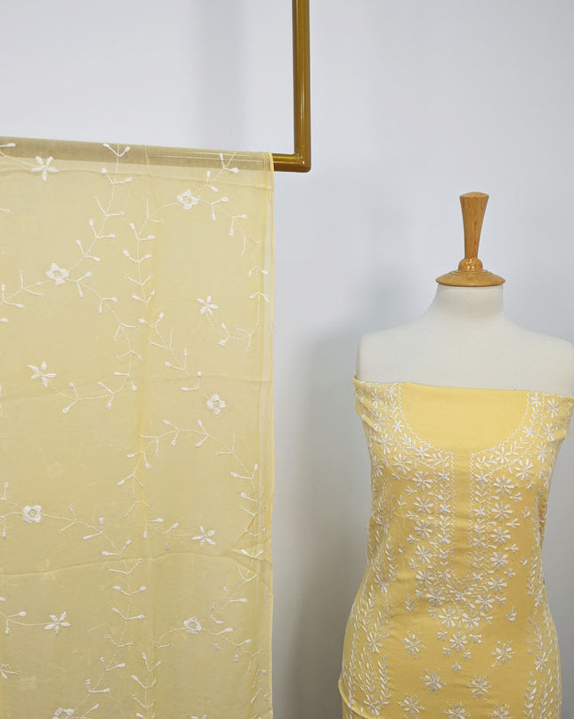 Handmade Pakka Tanka Embroidered Lawn 3pc Unstitched