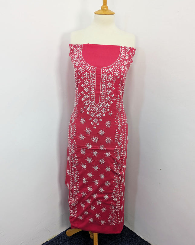 Handmade Pakka Tanka Embroidered Lawn 3pc Unstitched