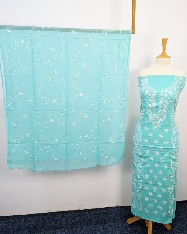 Handmade Pakka Tanka Embroidered Lawn 3pc Unstitched