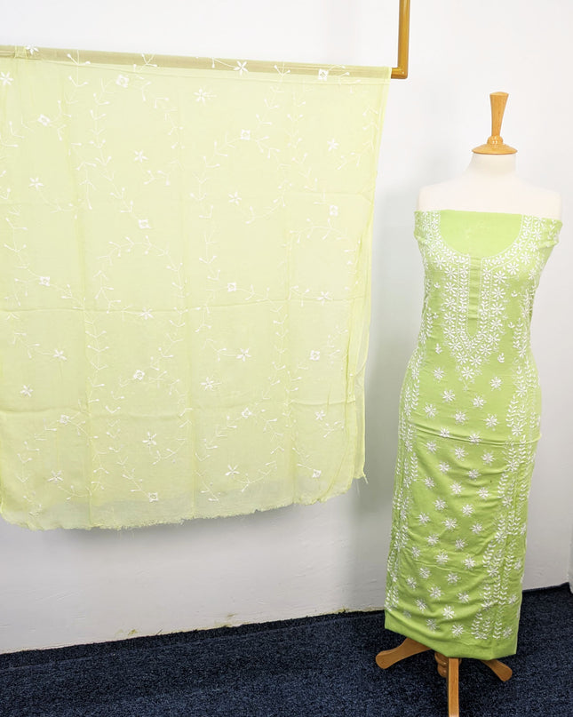 Handmade Pakka Tanka Embroidered Lawn 3pc Unstitched