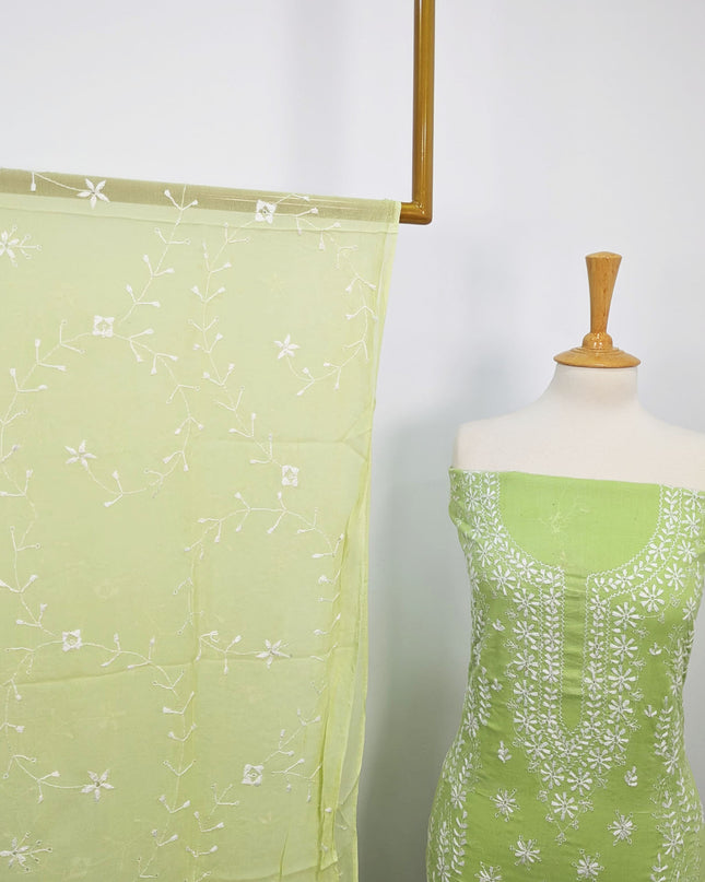 Handmade Pakka Tanka Embroidered Lawn 3pc Unstitched