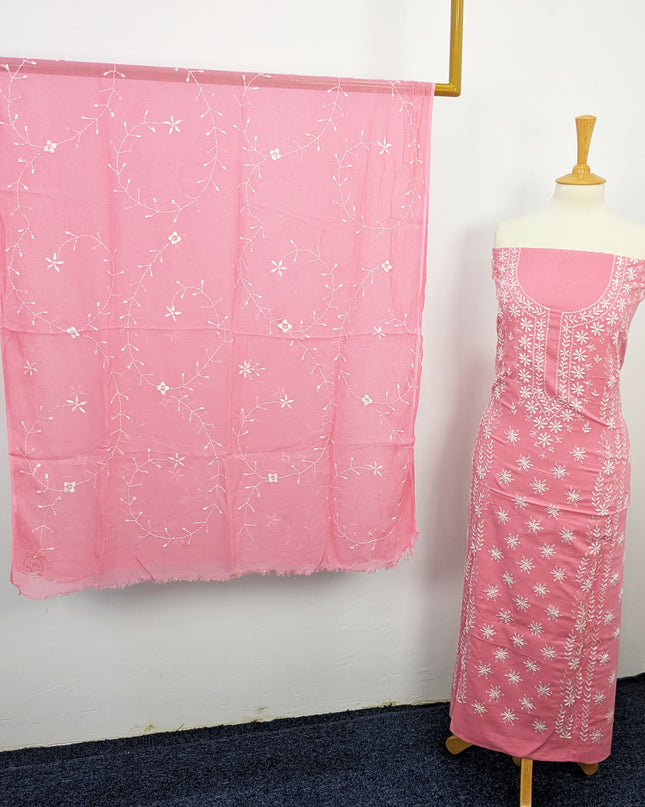 Handmade Pakka Tanka Embroidered Lawn 3pc Unstitched