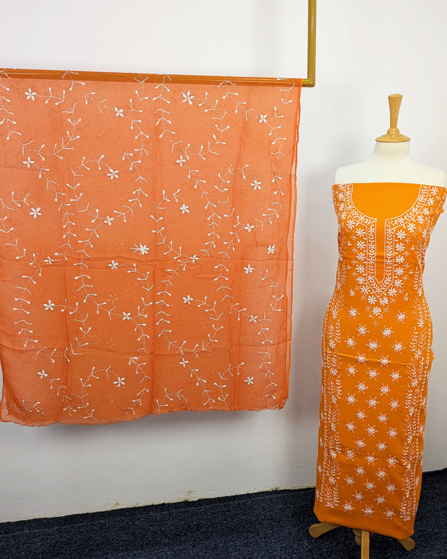 Handmade Pakka Tanka Embroidered Lawn 3pc Unstitched