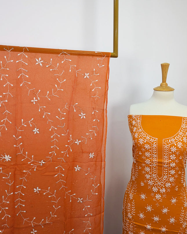 Handmade Pakka Tanka Embroidered Lawn 3pc Unstitched