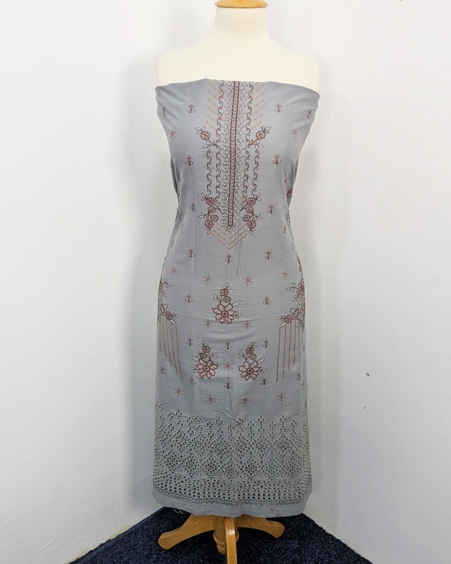 Fancy Embroidered Lawn With Chikankari Cutwork