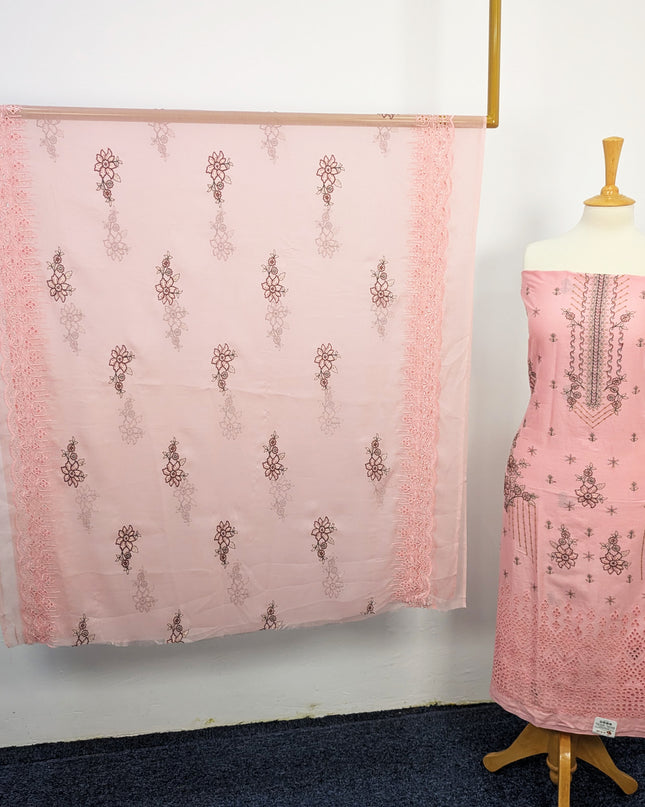 Fancy Embroidered Lawn With Chikankari Cutwork