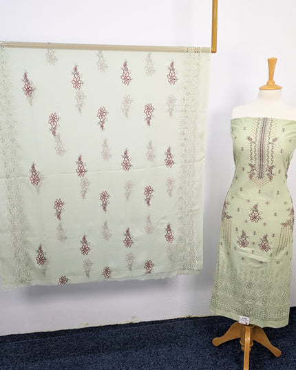 Fancy Embroidered Lawn With Chikankari Cutwork