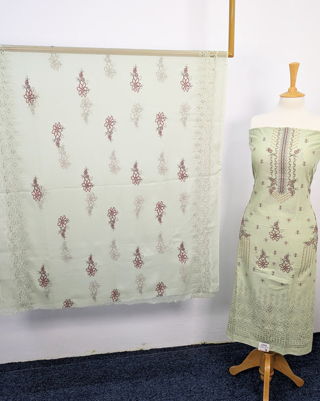 Fancy Embroidered Lawn With Chikankari Cutwork