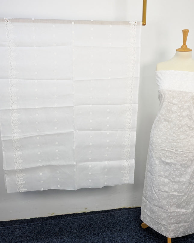 Fancy Embroidered Lawn With Chikankari Cutwork