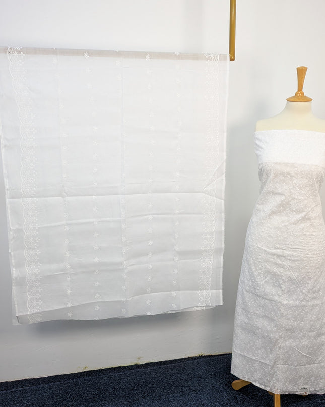 Fancy Embroidered Lawn With Chikankari Cutwork