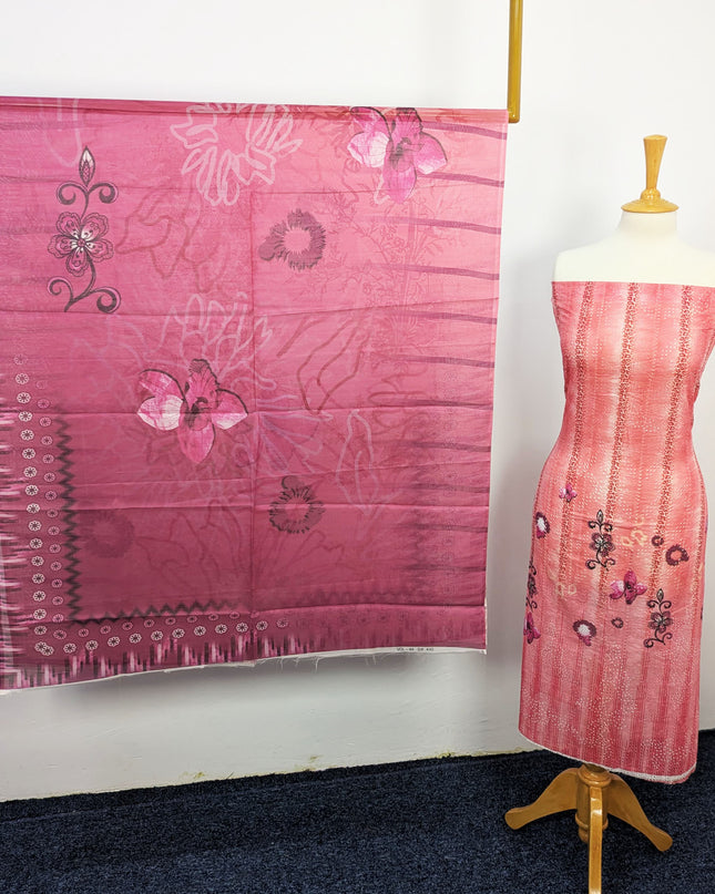 Fancy Digital Printed Lawn With Chikankari Work