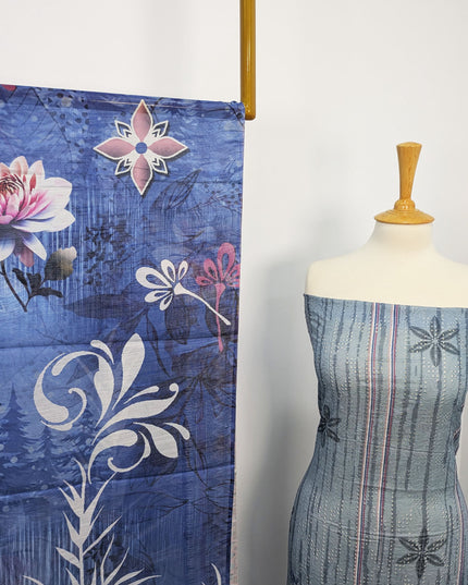 Fancy Digital Printed Lawn With Chikankari Work