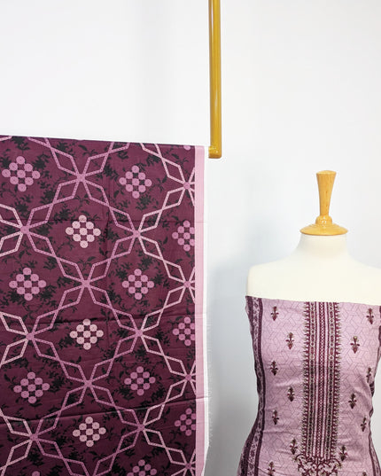 Fancy Embroidered + Printed Lawn Unstitched