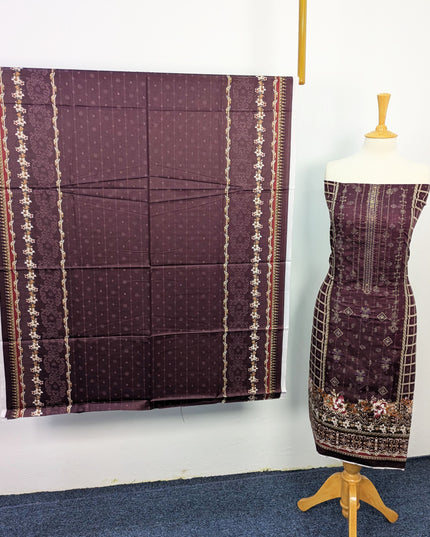 Fancy Embroidered + Printed Lawn Unstitched