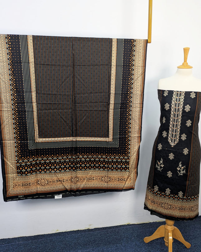 Fancy Embroidered + Printed Lawn  Unstitched