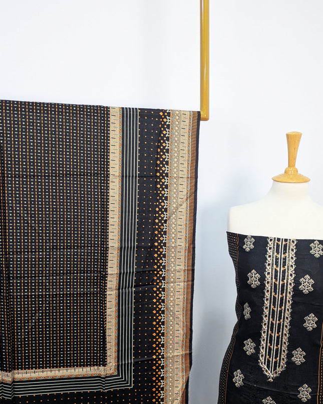 Fancy Embroidered + Printed Lawn  Unstitched