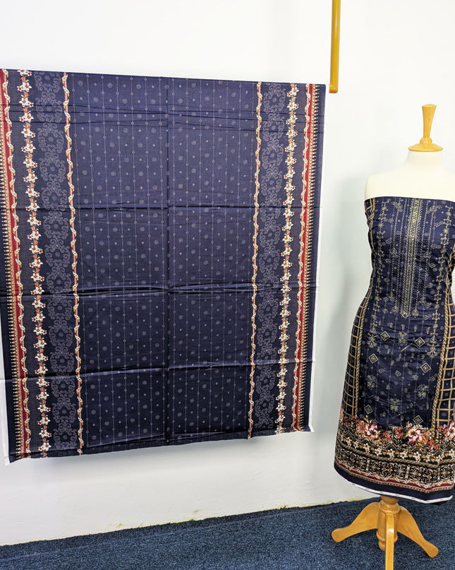 Fancy Embroidered + Printed Lawn Unstitched