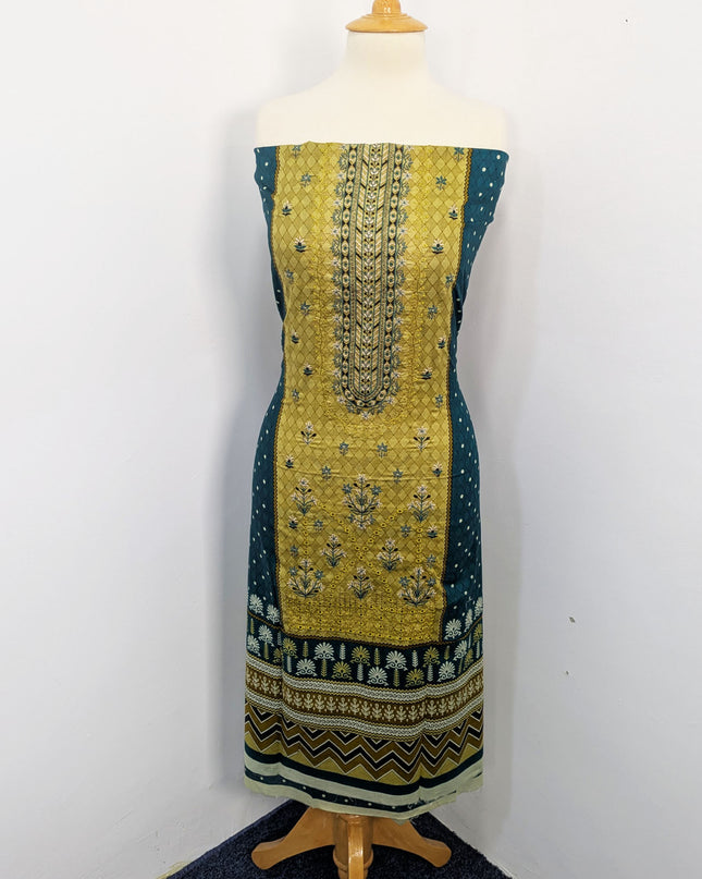 Fancy Embroidered + Printed Lawn