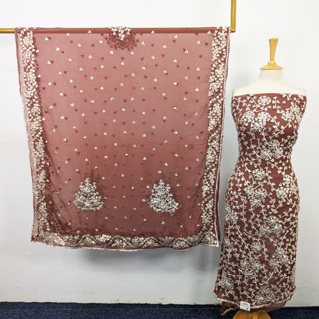 Chiffon with Full Jaal LCD Gotta Work 2PC Unstitched