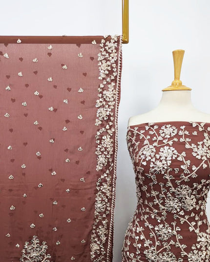 Chiffon with Full Jaal LCD Gotta Work 2PC Unstitched