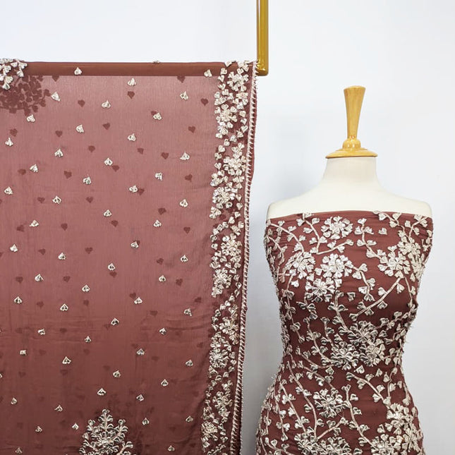 Chiffon with Full Jaal LCD Gotta Work 2PC Unstitched